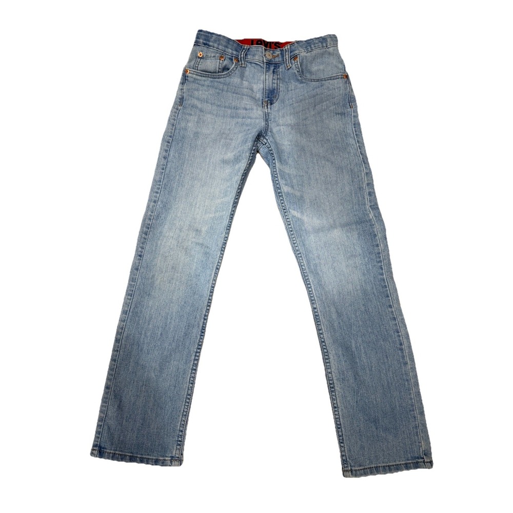 Levi's Boys 514 Jeans Light Wash 14 Regular Size 27x29 Adjustable Waist
